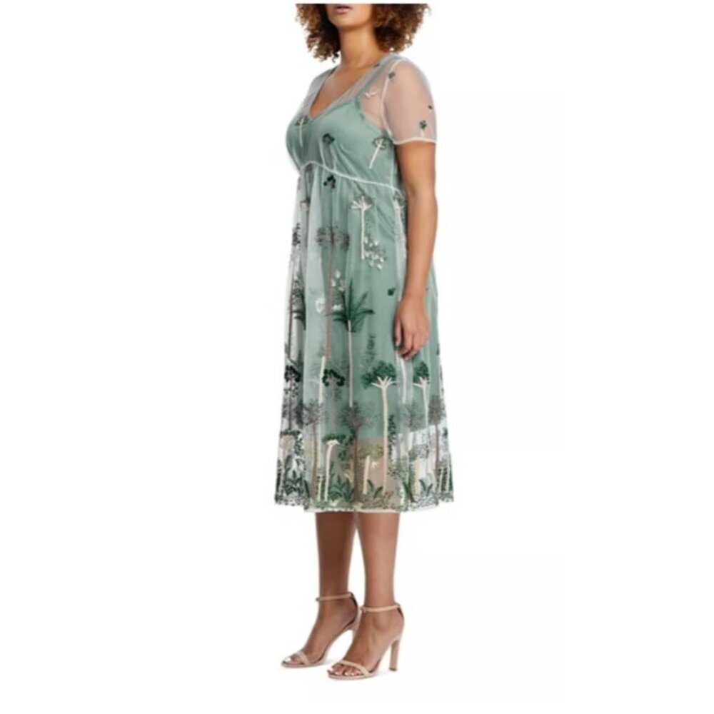 Estelle Plus Leon Embroidered Dress Size 18 W